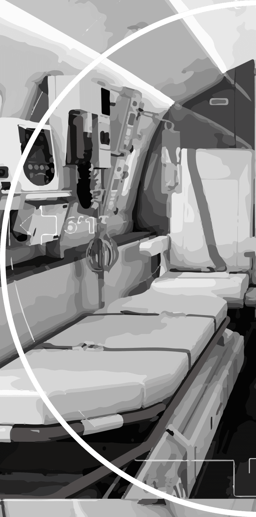 Medical cabin interior